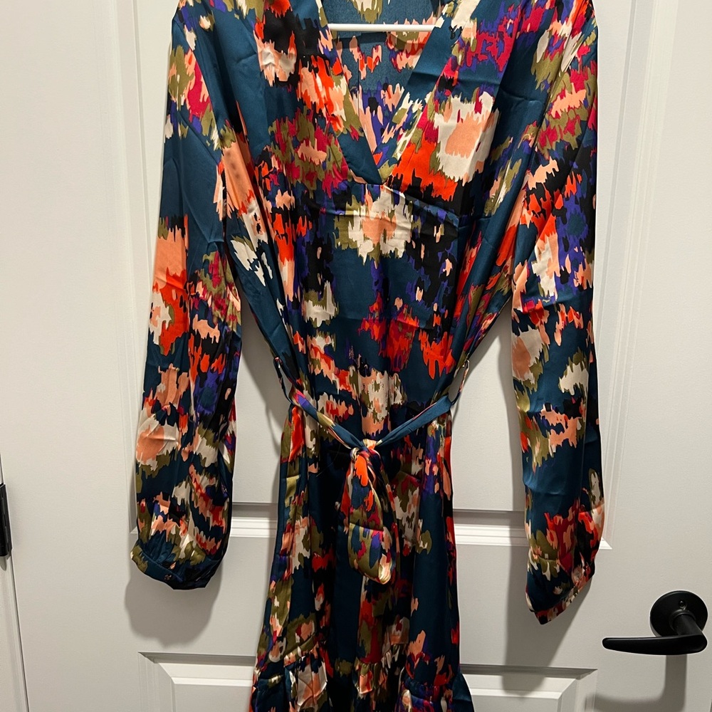 Elegant Long Sleeve Floral Dress